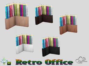 Sims 4 — Retro Office Pens by BuffSumm — Traveling back in time... Retro Office... Stylish, Colorful, Retro :)