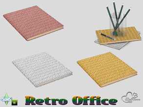 Sims 4 — Retro Office Notebook by BuffSumm — Traveling back in time... Retro Office... Stylish, Colorful, Retro :)