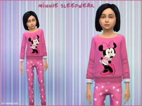 Sims 4 — Sleepwear - Minnie by WanessaV — Pretty sleepwear Minnie for your little girls. (Shirt and pants)