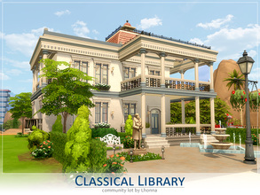 Sims 4 — Classical Library by Lhonna — Classical Library is a community lot perfect for Sims who wants to learn in silent