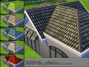 Sims 4 — MB-RoofUrban by matomibotaki — MB-RoofUrban, roof with rough urban tile, comes in 6 different colors, created