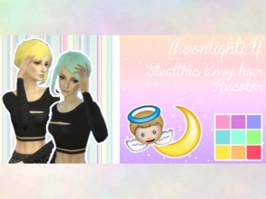 Sims 4 — Stealthic Envy hair - Recolor vBright - mesh needed by MoonliqhtElf — Stealthic Envy (female) hair recolor. Do