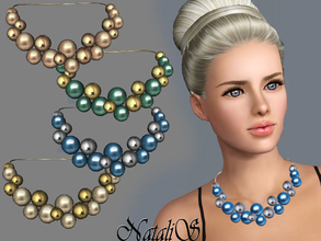 Sims 3 — NataliS TS3 Giant pearls and beads necklace by Natalis — The original jewelry - a giant imitation pearls and