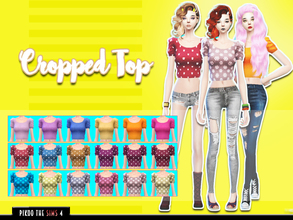 Sims 4 — [TS4]_PikooFemTop23 by pikoo — Cropped top for your female sims 4 resident. Hope you guys love it. Please dont