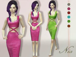 Sims 4 — Bodycon Dress by Nia — Bodycon Dress - 6 Colors