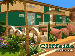 Sims 4 — Cliffside by Jenn_Simtopia — Life on the edge.... Literally :) Cliffside, a stunning 4 floor, 4 bedroom, 4