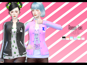 Sims 4 — Yume - Random Tops by Zauma — Hello! New recolors of a base game mesh, strike jackets with t-shirt with