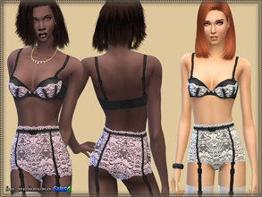 Sims 4 — Set Lace Underwear by bukovka — Lacy underwear and stockings for women. Autonomous. 6 variants of staining.
