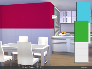 Sims 4 — Dual Fresh Wall by Neferu2 — Tile and simple wall_3 color options