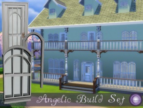 Sims 4 — Angelic Build Set in Basic Colors by D2Diamond — This set has a variety of windows, of various lengths,