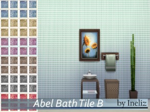 Sims 4 — Abel Bath Tile B by Ineliz — A plain square mosaic tiles for the common bathroom style. Comes in 7 colors. 