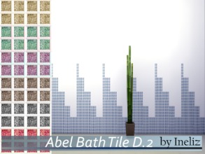 Sims 4 — Abel Bath Tile D.2 by Ineliz — A plain square mosaic tiles for the common bathroom style. Comes in 7 colors. 