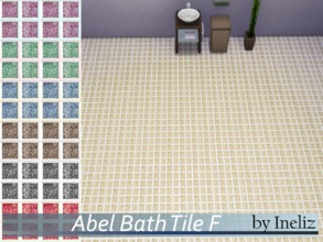 Sims 4 — Abel Bath Tile F by Ineliz — A plain square mosaic tiles for the common bathroom style. Comes in 7 colors. 