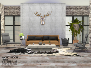 Sims 4 — Ytterbium Living Room by wondymoon — - Ytterbium Living Room - Wondymoon|TSR - Creations'2016 - Set Contains