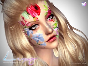 Sims 4 — Flowers Face Mask by LuxySims3 — Hey! Luxy updating! New makeup for females 1 Swatch (BLUSH SECTION) Thank you