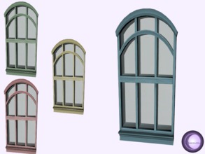 Sims 4 — Angelic Middle Window 2x1 Country Recolor by D2Diamond — Middle height window, takes up two tiles. Comes in four