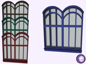 Sims 4 — Angelic Middle Double Window Royal Recolor by D2Diamond — Middle height double window, takes up two tiles. Comes