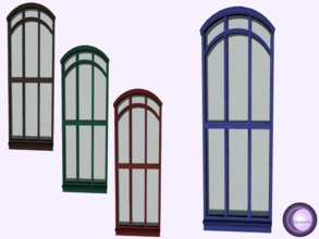 Sims 4 — Angelic Tall Window 1x1 Royal Recolor by D2Diamond — Tall height window, takes up one tile. Comes in four royal