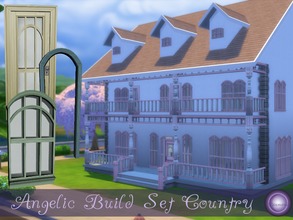 Sims 4 — Angelic Build Set in Country Colors-Mesh Needed by D2Diamond — This set of recolors has a variety of windows, of