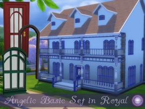 Sims 4 — Angelic Build Set in Royal Colors-Mesh Required by D2Diamond — This set of recolors has a variety of windows, of