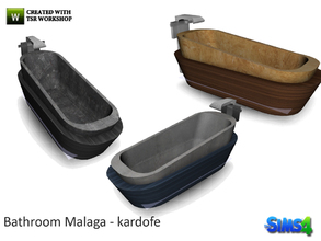 Sims 4 — kardofe_ Bathroom Malaga_Tub by kardofe — Wood and stone bathtub