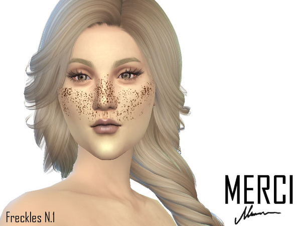 Sims 4 — Merci Freckles N.1 by -Merci- — Freckles for All Genders and Ages.(For Not Baby) You can find it in Skin