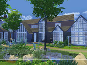 Sims 4 — Traditional Living by Juulssims — A large family home in a traditional style. The inside is slightly modern, yet