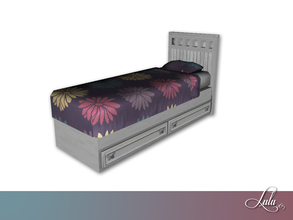 Sims 3 — Lily Bedroom Bed Single by Lulu265 — Part of the Lily Bedroom Set Fully CAStable