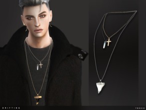 Sims 4 — toksik -  Drifting Necklace by toksik — -5 colours Enjoy ^^