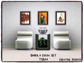 Sims 3 — Dess_Ginger 'n Cocoa SET. by Xodess — This set consists of - THREE - separate paintings. How to find them in
