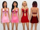 Sims 4 — Valentine's Heart Belted Dress - mesh needed by kmercer12 — Comes in 4 different colors.