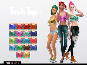 Sims 4 — [TS4]_PikooFemTop24 by pikoo — Tank top for your female sims 4 resident. Hope you guys love it. Please dont