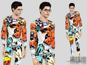Sims 3 — Exploding Colors - Graphic Print Outfit by KareemZiSims2 — This designer sweater and pants have such a unique