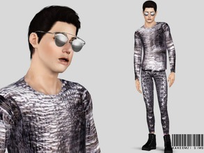Sims 3 — ULTRA Metallic Outfit by KareemZiSims2 — This outfit is deisgned to be incredibly metallic with an edgy style