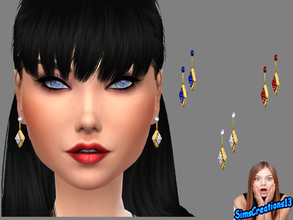 Sims 4 — Lily Diamond Earrings. by SIMSCREATIONS13 — Lily Earrings are beautiful diamond shaped diamond earrings which