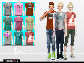 Sims 4 — [TS4]_PikooMaleClothes07 by pikoo — Tees for your male sims 4 resident. Hope you guys love it. Please dont