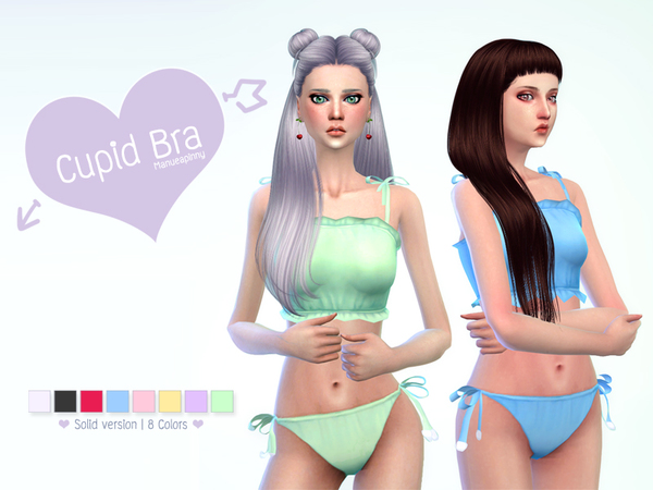 Sims 4 — manueaPinny - Cupid bra set by nueajaa — Cupid bra Teen to elder 8 colors (Tops and bottoms)