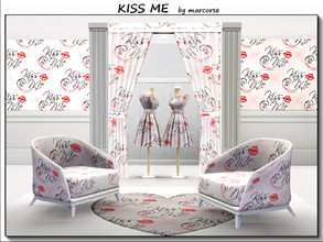 Sims 3 — Kiss Me_marcorse by marcorse — Themed pattern: Kiss Me text and lips for Valentines everywhere