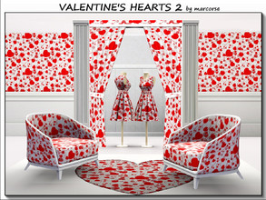 Sims 3 — Valentine's Hearts 2_marcorse by marcorse — Themed pattern: Valentine hearts in red, white and grey