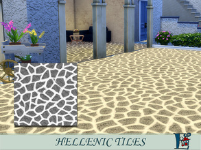 Sims 4 — Hellenic tile 1 by evi — Part of a set of three tiles which are popular in the Greek islands