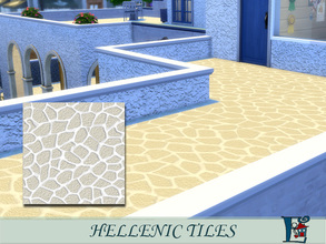 Sims 4 — Hellenic tile 3 by evi — Part of a set of three tiles which are popular in the Greek islands
