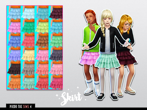 Sims 4 — [TS4]_PikooSkirt02 by pikoo — Skirts for your female kids sims 4 resident. Hope you guys love it. Please dont