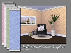 Sims 4 — MB-StylishStuccoRoughA1. by matomibotaki — MB-StylishStuccoRoughA1, elegant stucco wall in 5 different colors