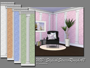 Sims 4 — StylishStuccoRoughA2 by matomibotaki — StylishStuccoRoughA2,stucco wallpapers with rough texture and trim with