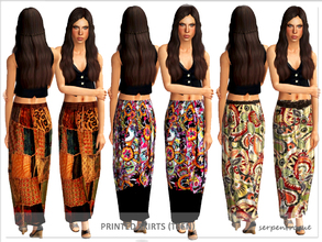 Sims 3 — Printed Skirts 1 (teen) by Serpentrogue — teen everday has small thumbnail Tested in the game base game