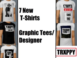 Sims 3 — TRXPPY BRAND T-Shirt set by mattrocks7v — -Fits male ADULT/YOUNG ADULT only -All Tees in this set are