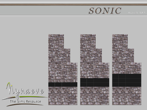 Sims 4 — Sonic Wall Tiles V2 by NynaeveDesign — Sonic Build Set - Wall Tiles V2 Located in Build - Wall Patterns - Tiles
