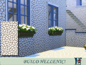 Sims 4 — Hellenic wall A by evi — One of a set of five hellenic walls