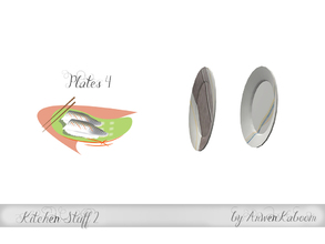 Sims 4 — Kitchen Stuff 2 - Plates 4 by ArwenKaboom — Plates number 4 that correspond with the slot on the shelf. It goes