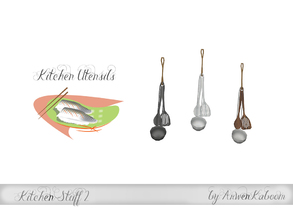 Sims 4 — Kitchen Stuff 2 - Utensils by ArwenKaboom — Kitchen utensils in three recolors. 